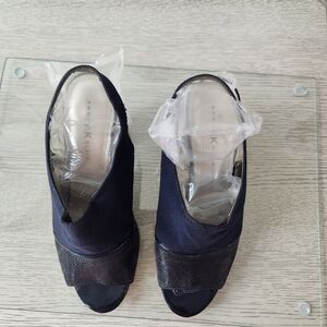 Anne Klein Women's Navy Peep Toe Heels